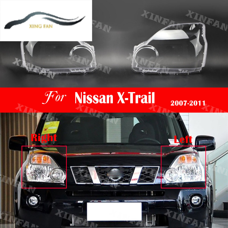 ไฟหน้ารถเลนส์สําหรับ Nissan X-Trail T31 2007 2008 2009 2010 2011 ไฟหน้าเปลี่ยน Auto Shell โปร่งใสโคม