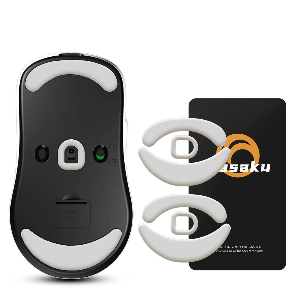 2 ชุด HASAKU Rounded Curved Edges Mouse Feet Skates สําหรับเมาส์เล่นเกมไร้สาย Ninjutso Sora V2