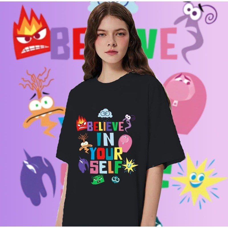 ใหม่ Pixar 's Movie Inside Out 2 เสื ้ อยืดคอ O-neck กราฟิก 100 % สําหรับผู ้ ชายP#8 S-5XLS-5XL