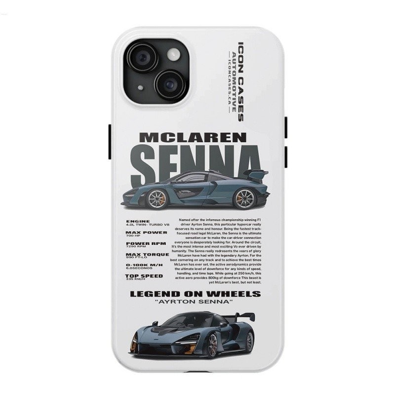 เคสโทรศัพท์มือถือสำหรับ iPhone McLaren รุ่นรถ2-in-1 iphone15pro เคสฟิล์ม iphone13pro/12/11/14PROMAX 