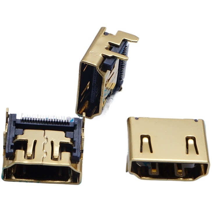 Hdmi Patch Gold-Plated HD Seat 19P Patch HD Transmission Seat Gold-Plated คุณภาพสูง HDMI หญิงที่นั่ง 19P Connector