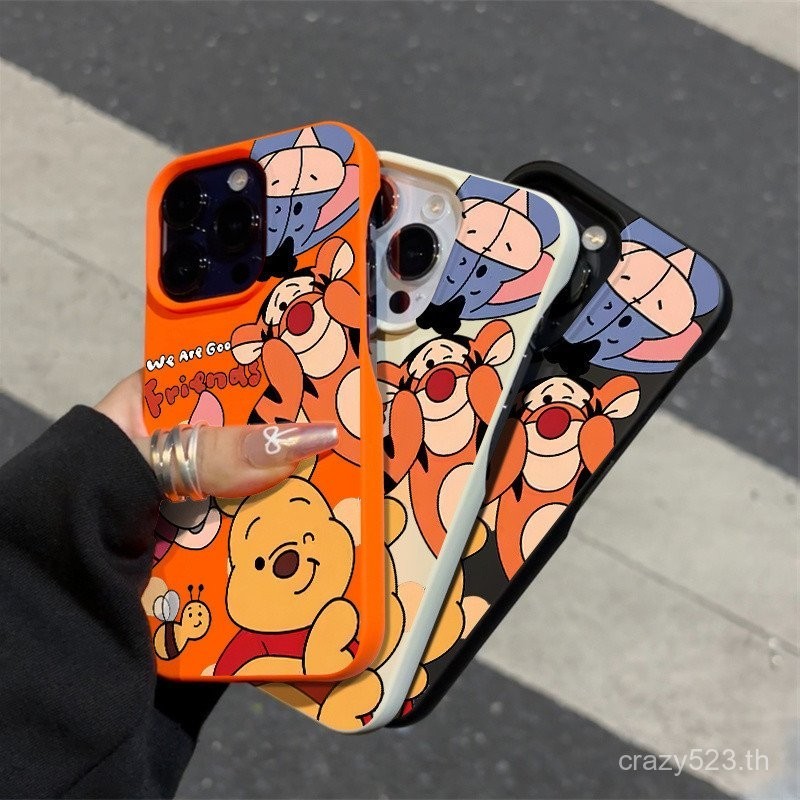 เคสโทรศัพท์มือถือแบบแอนิเมชั่การ์ตูนสนุกๆเคสป้องกันหมีพูห์สำหรับ iPhone 14 Pro 15 12 PRO MAX 14 PLUS 12 11 PRO MAX ซิลิโคน15 PLUS 13 14 PRO MAX 11กันตกกันฝุ่นกันกระแทก