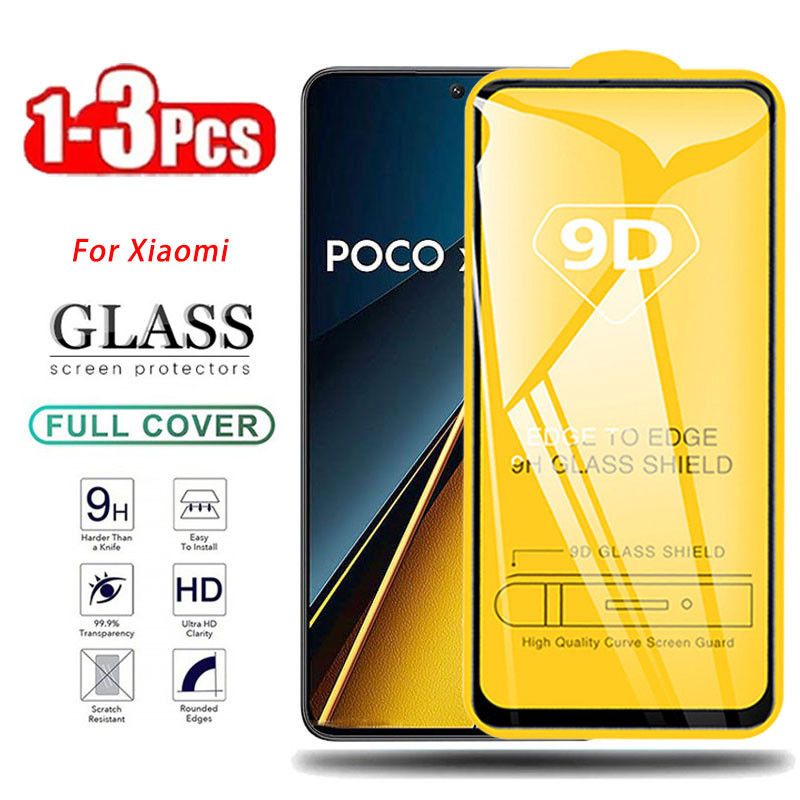 ฟิล์มกระจกนิรภัยมือถือ กันรอยหน้าจอ สําหรับ Xiaomi xiomi Poco C75 C61 C65 C55 C40 F5 F4 M5 M5s X6 X5 X4 X3 NFC M6 M4 M3 F3 GT F2 Pro 4G 5G 2024