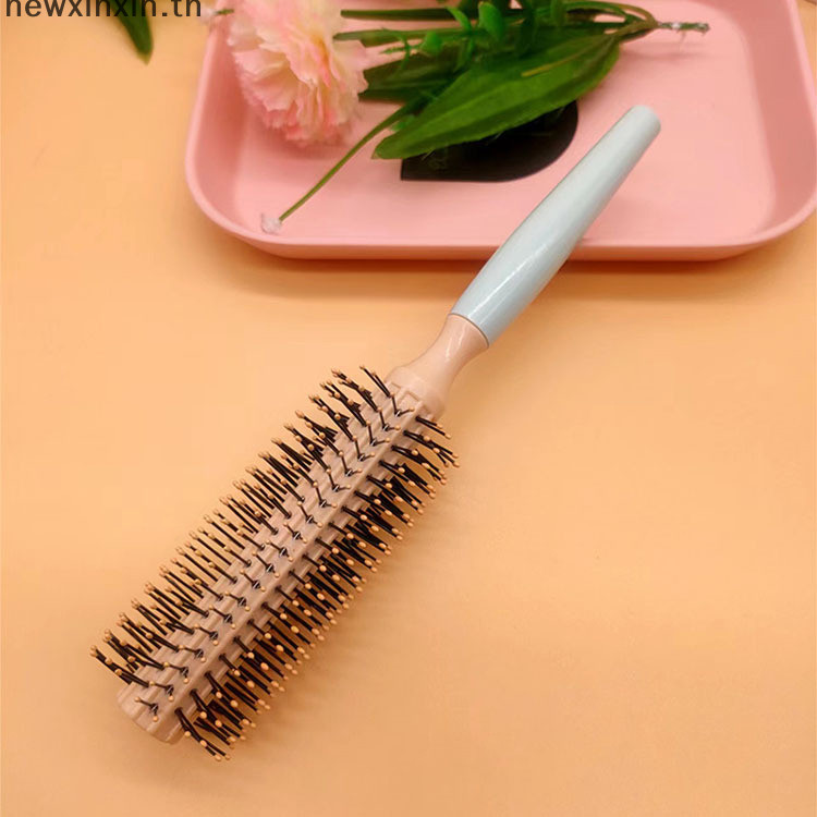 ^N^ ทรงผมผมหยิกแปรงมืออาชีพเปียกจัดแต่งทรงผมเครื่องเป่าผมสําหรับร้านทําผมบ้านพลาสติกจับม้วนรอบหวี Detangling {T}