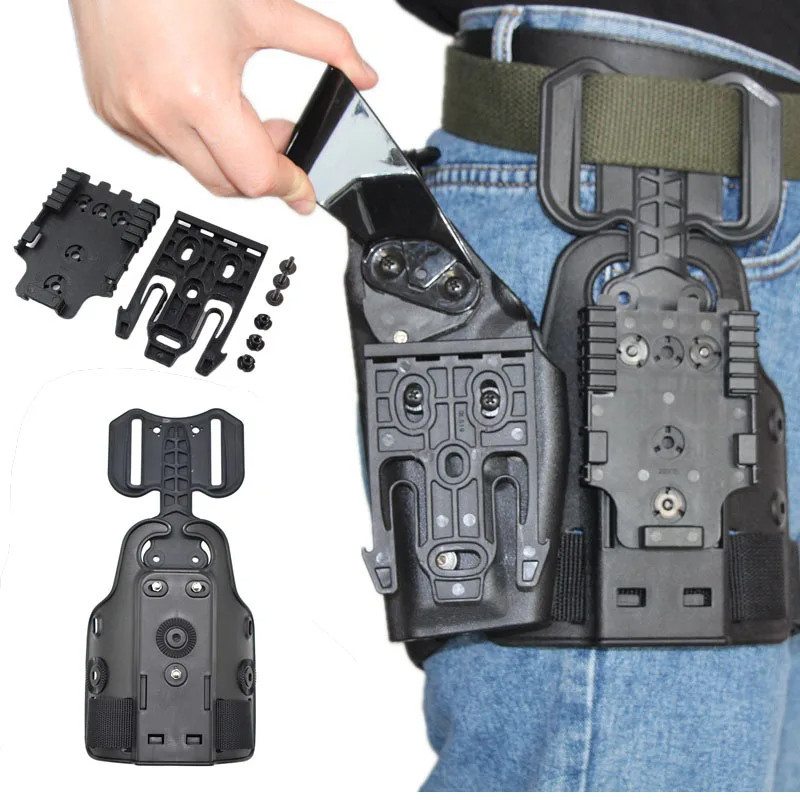 Luc กลางแจ้ง duty quick-release เอว board ขาแขวนเหมาะสําหรับ G17/19 แพลตฟอร์มอะแดปเตอร์ quick ล็อคเข็มขัด M9 P226/1911 อุปกรณ์