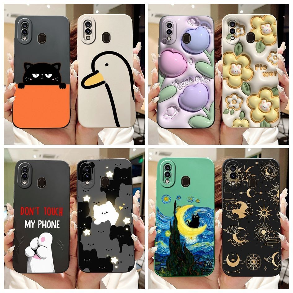 สําหรับ Samsung Galaxy A20 A30 กรณี SM-A205F SM-A305F นุ่มแฟชั่นทาสีกันกระแทกกันชนซิลิโคนสําหรับ Samsung A20 ปลอก