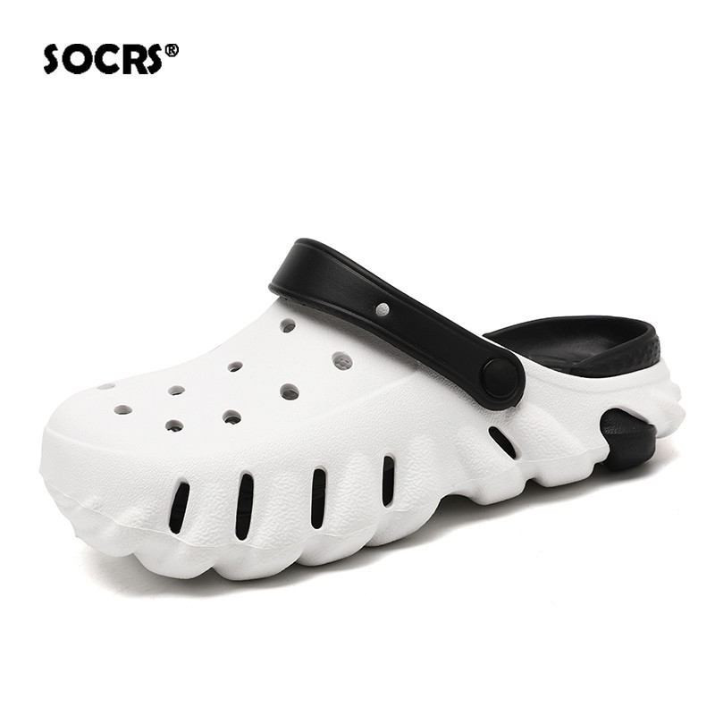 SOCRS โซคาร์ส 2026 รองเท้าแตะชายฤดูร้อนสวมใส่ลื่นชายหาดแนวโน้มรองเท้าแตะลําลองระบายอากาศหนาด้านล่างคุณภาพสูงขนาดใหญ่ 46 47