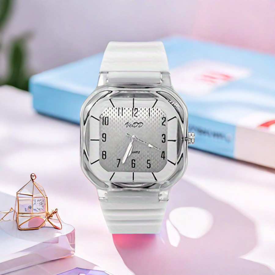 Keglect เด็ก Square Dial นาฬิกาเด็ก Luminous เข็มนาฬิกานักเรียนนาฬิกาข้อมือกันน้ํา