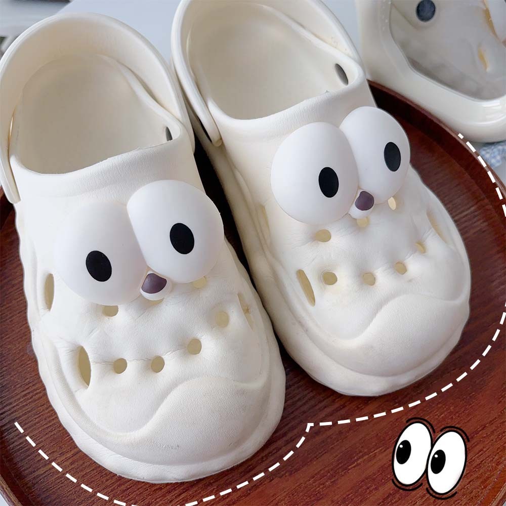 หัวเข็มขัดรองเท้า - DIY รองเท้า Charms อุปกรณ์เสริม - สําหรับ Clogs รองเท้าแตะรองเท้าตกแต่ง - Big Eye Shape Buckle - ตลก, น่ารัก, Y2K, ถอดออกได้