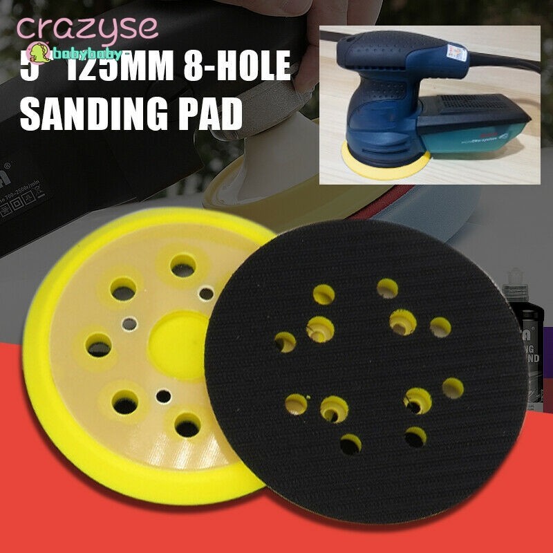 [Cra]คุณภาพสูง 5" 125 มม. 8 หลุมแผ่นขัดแผ่นขัดแผ่นขัด Random Orbital Sander