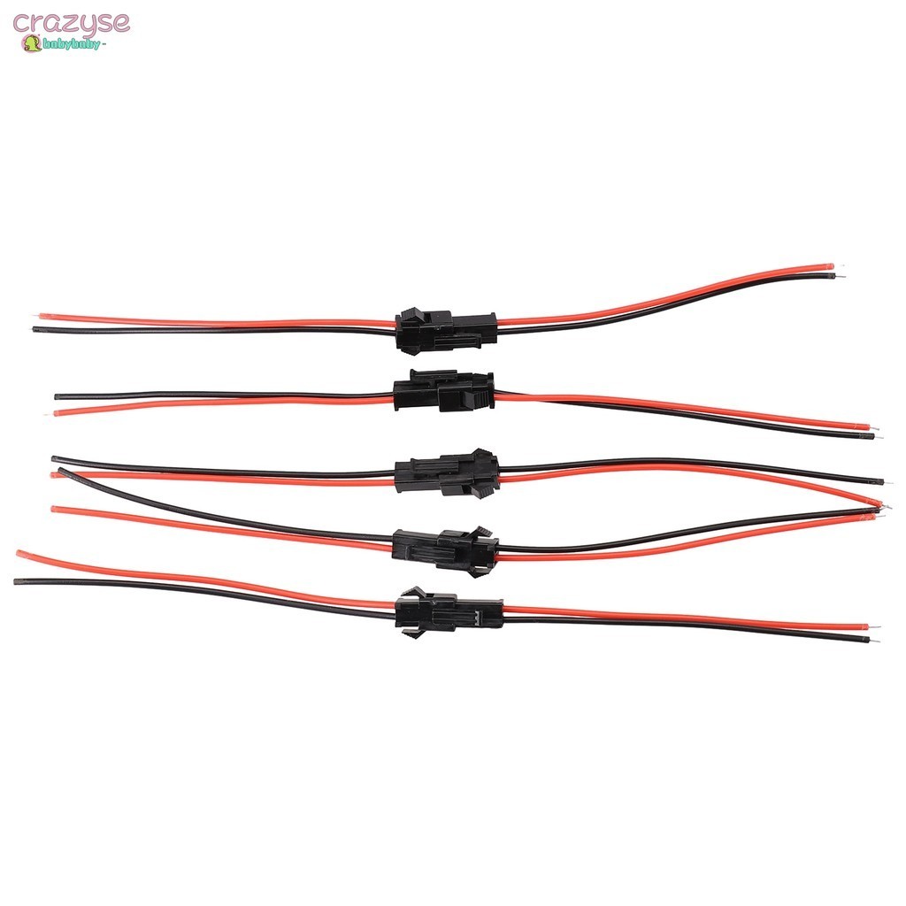 [Cra]คุณภาพสูง 10 ชิ้น SM 2-Pins 2P ชายหญิงปลั๊กขั้วต่อสายไฟสายเคเบิลอะแดปเตอร์