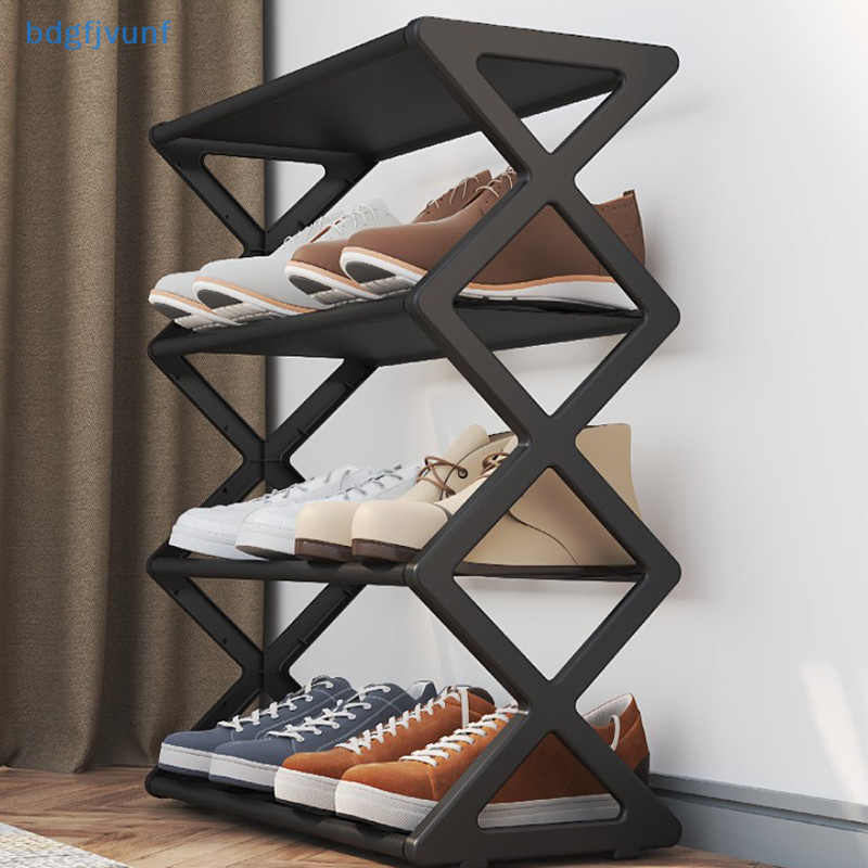 ชั้นวางรองเท้า 4 ชั้น ประกอบง่าย เก็บฝุ่น หอพัก พร้อมประตู Organizer Rack TH