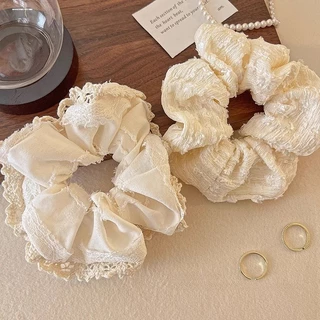 แฟชั่นเกาหลียืดหยุ่นขนาดใหญ่ผมหางม้า Scrunchies ผมผูกเชือกหัวยาง