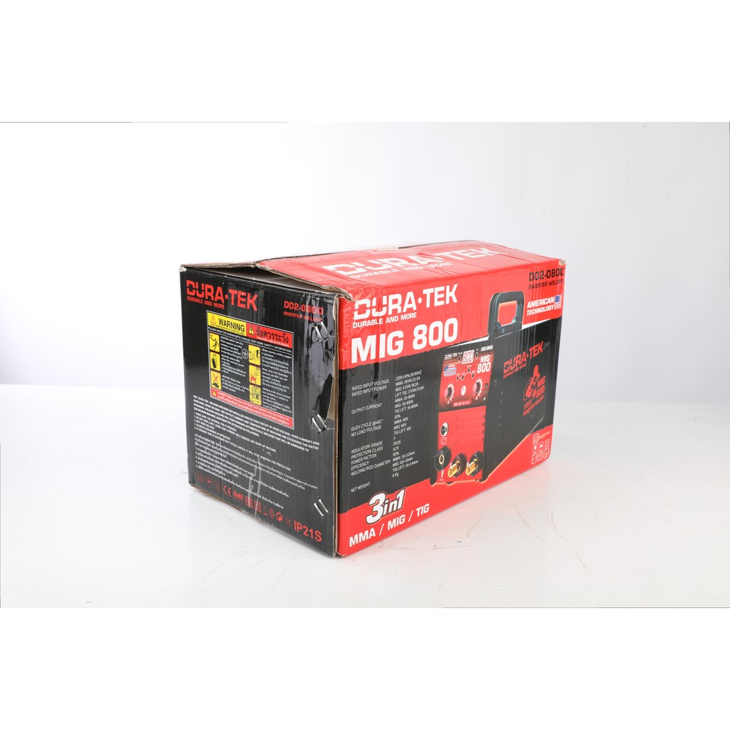 DURATEK ตู้เชื่อมไฟฟ้า INVERTER 3 ระบบ MIG/MMA800 เครื่องเชื่อมรุ่นไม่ใช้แก๊ส CO2/(D02-0800) - รูปที่ 5