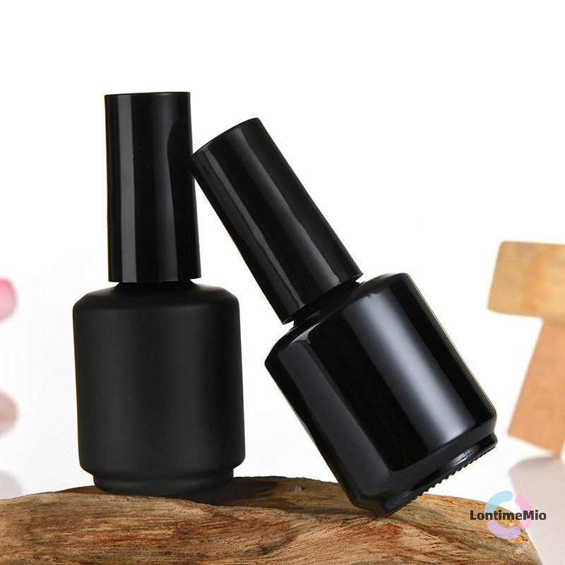 Lontimemio] 15ML ยาทาเล็บเปล่า Anti-light แก้วขวดยาทาเล็บพร้อมฝาปิดแปรงคอนเทนเนอร์เครื่องสําอางแบบพกพาขวดเล็บพร้อมแปรงใหม่