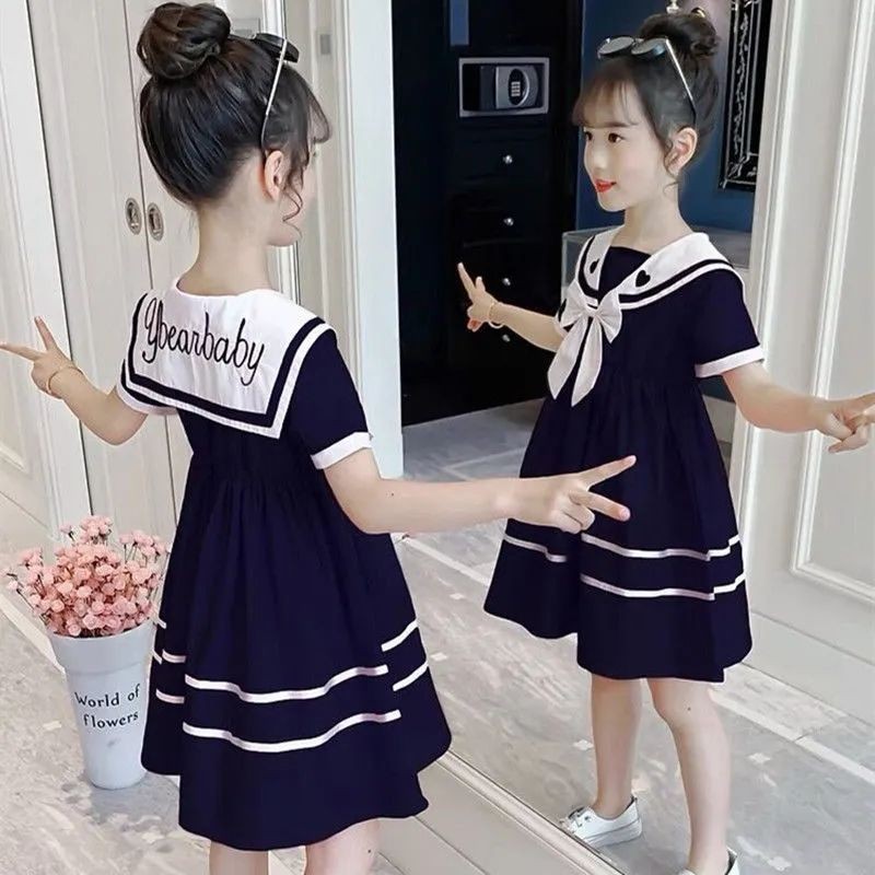 สาวแต่งตัวสาวแต่งตัวชุด2024เด็กแฟชั่นกระโหลกสไตล์ชุดเจ้าหญิงชุดสาวน้อย