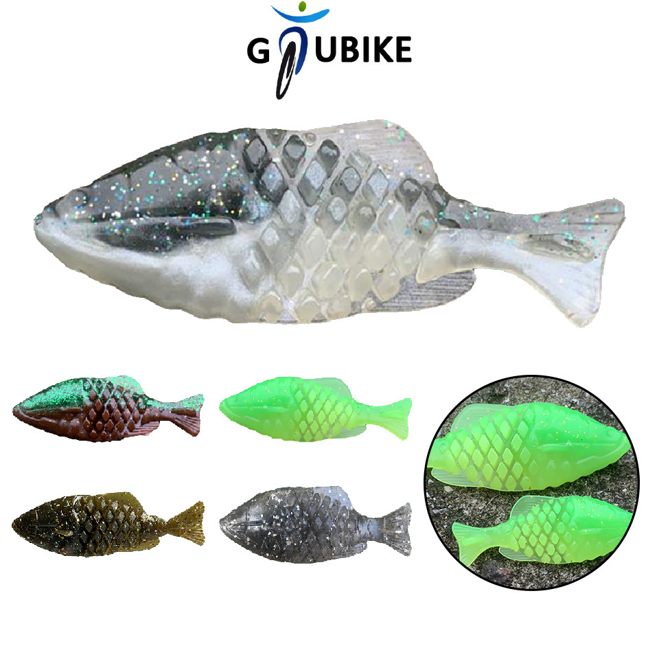 Gtubike 1 ชิ้น 65 มิลลิเมตร/4.8 กรัมซิลิโคนจําลองปลาเหยื่อตกปลาทะเลปลาคาร์พ Wiggler ตกปลา Tackle