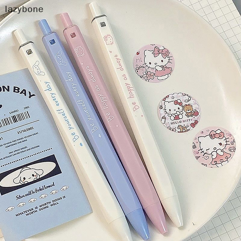 {LZ} Creative น่ารักการ์ตูน Sanrio ปากกาเจล Kawaii Kuromi Hello Kitty Cinnamoroll 0.5 มม.Wrig ปากกาเครื่องเขียนนักเรียนอุปกรณ์การเรียน {lazybone}