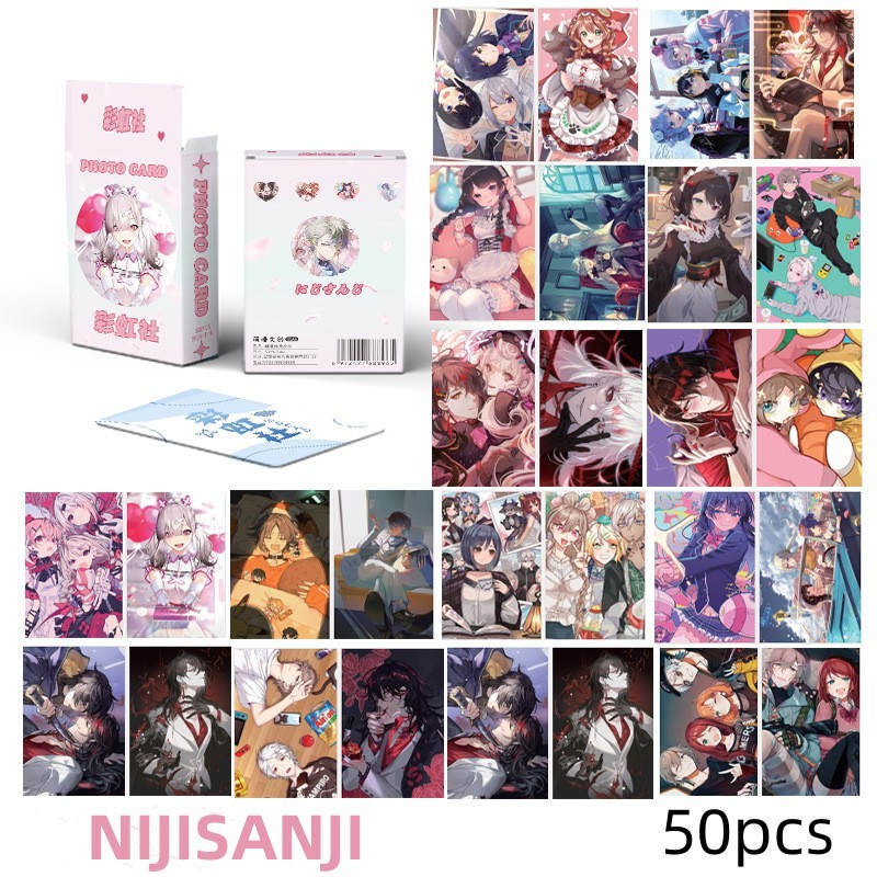 50-92pcs Manga Manhwa Tokyo Ghoul Chainsaw Man Sword Art Online Laser Holographic Lomo Cards 19 Days