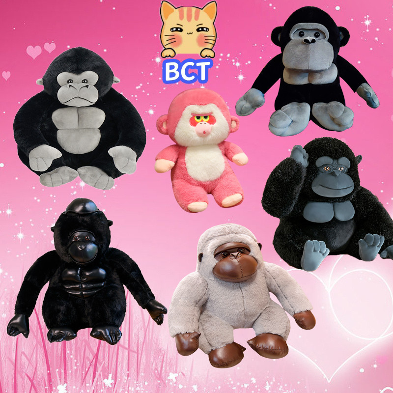 Bct ⭐สต็อกพร้อม⭐ตุ๊กตากอริลลาสีดําของเล่นตุ๊กตาโซฟานุ่มตกแต่งห้องตุ๊กตาลิงสําหรับแฟนของขวัญวันเกิดคริสต์มาส
