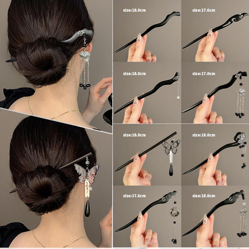 Ruyi ปลอดภัย Hairpin สุภาพสตรีใหม่สไตล์จีนพู่ Cheongsam Hairpin อุปกรณ์เสริมผม