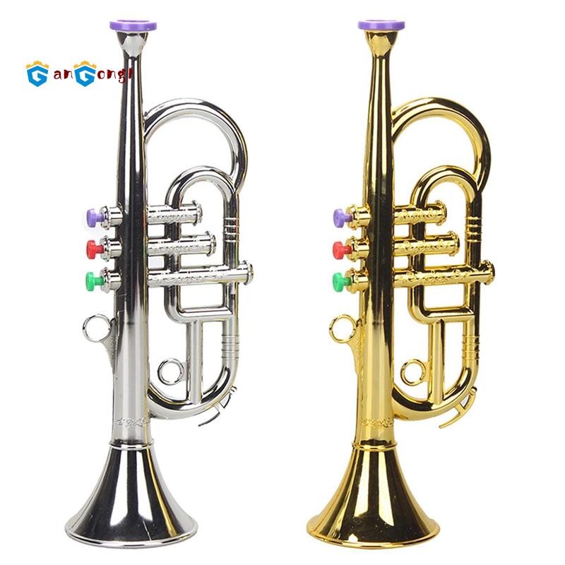 [กังกง1]ทรัมเป็ต 3 โทน 3 ปุ่มสีจําลองเล่นมินิเครื่องดนตรีลมสําหรับเด็กของเล่นงานเลี้ยงวันเกิด
