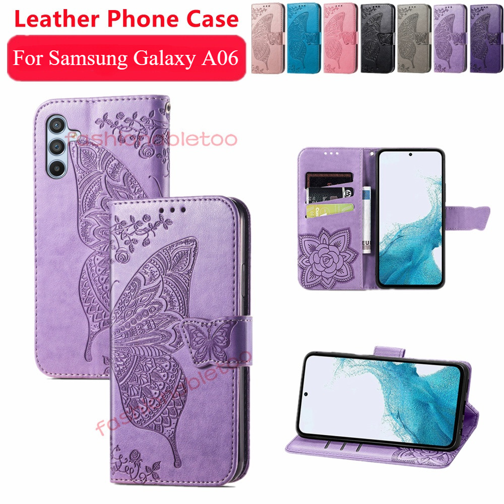 Flip หนังสําหรับ Samsung Galaxy A06 s A06s 06 A16 A26 A36 A56 16 A 26 36 A 56 SamsungA06 SamsungA16 SamsungA26 แม่เหล็กกระเป๋าสตางค์วงเล็บปลอกกันกระแทกฝาหลัง