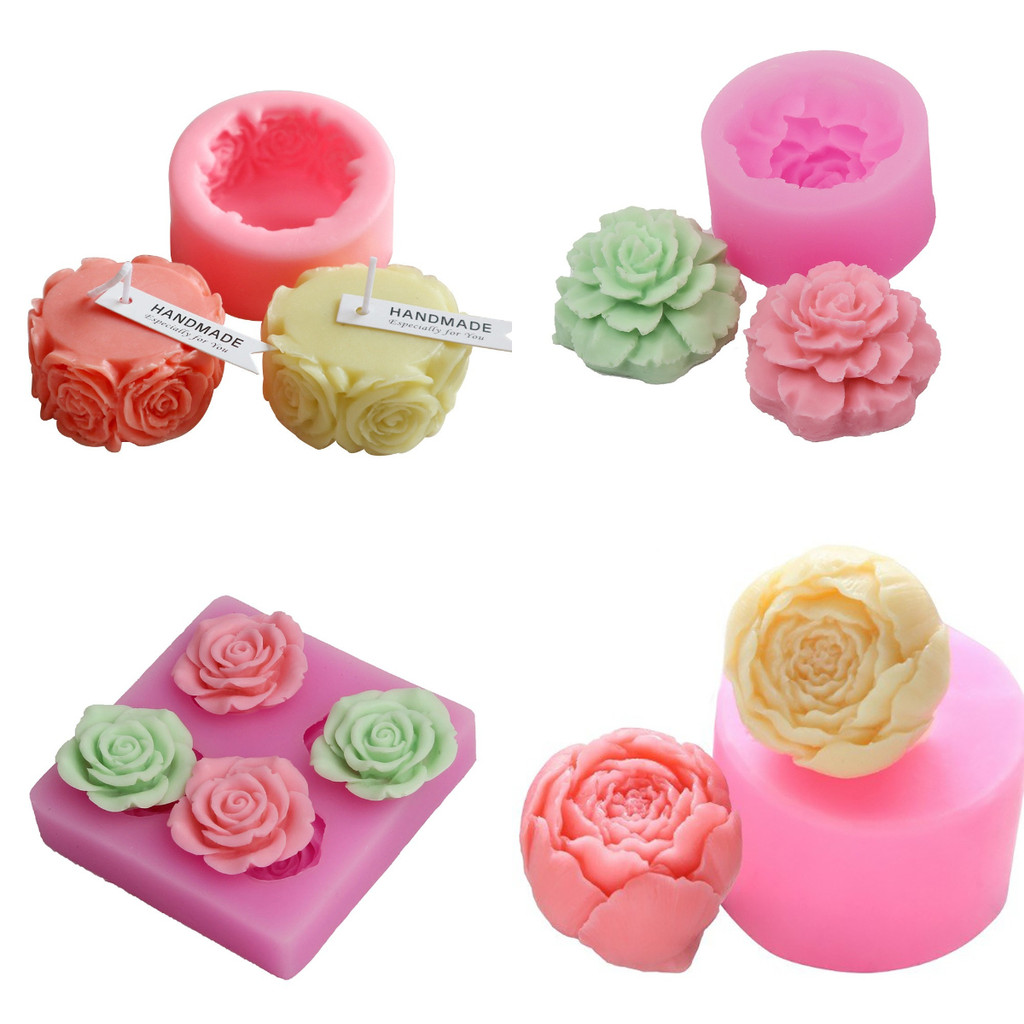 Creative Camilla สบู่ดอกไม้ซิลิโคน Mould ช็อกโกแลต Fondant แม่พิมพ์สําหรับเครื่องมืออบ Diy Craft