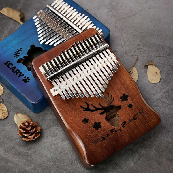 คาลิมบ้า คาลิมบา เปียโนนิ้วหัวแม่มือ, kalimba 17 โทน, karimba pemula piano finger, เปียโน, เครื่องดน