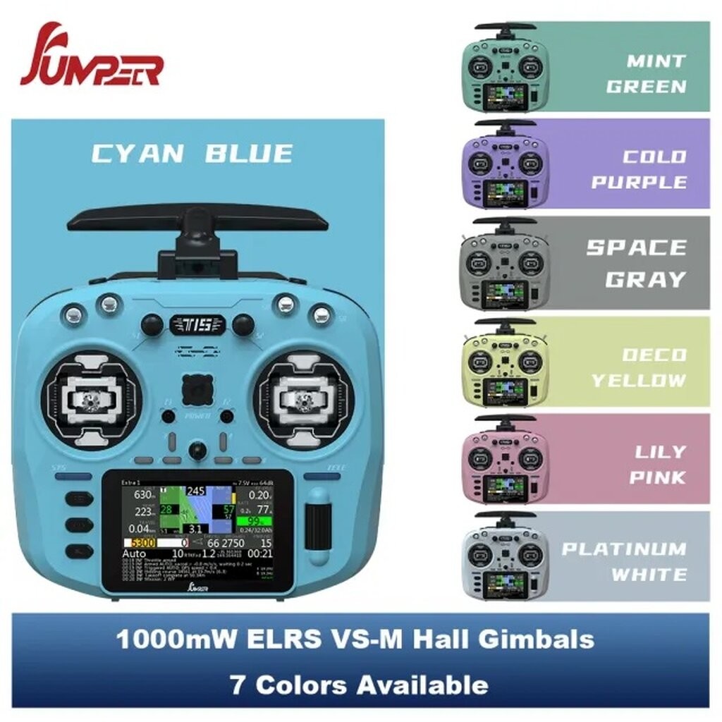 ELRS 2.4GHz วิทยุ Jumper T15 VS-M HALL Sensor Gimbals 3.5" Touch Color Screen EdgeTX Radio Controlle