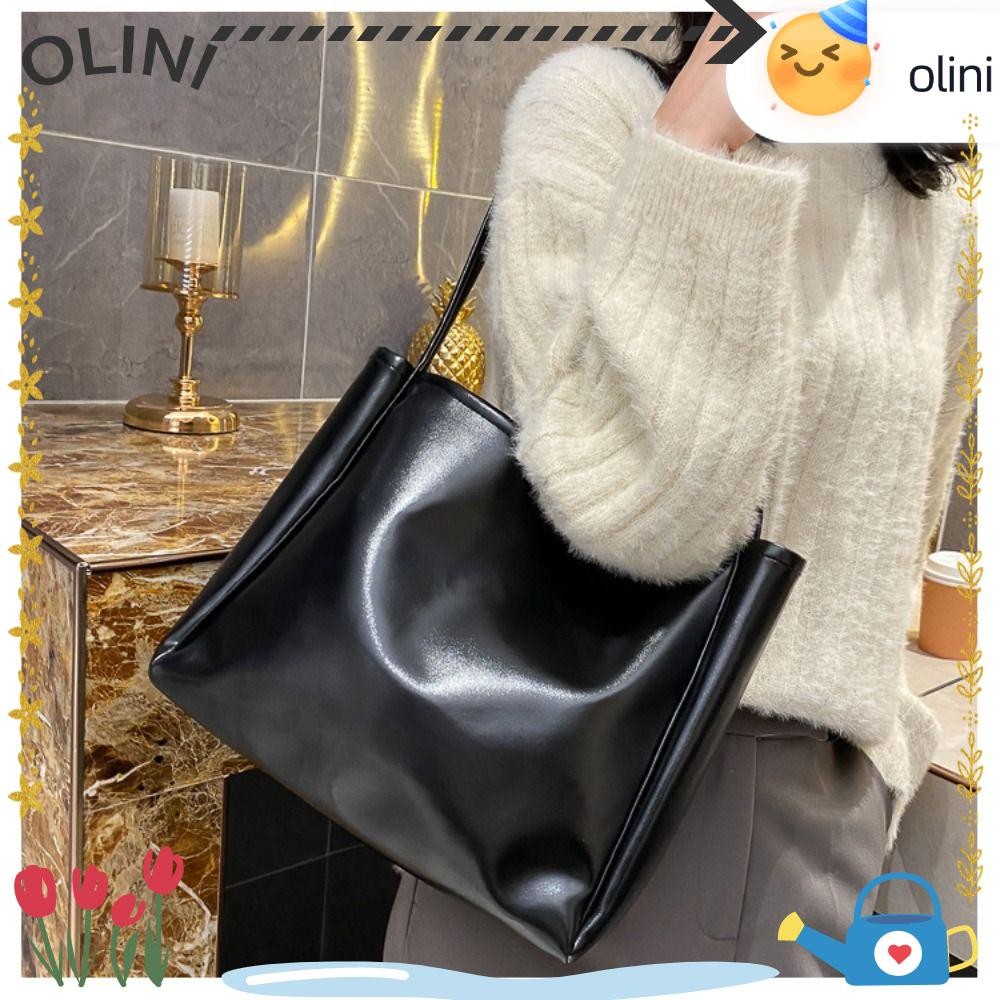 กระเป๋าสะพาย OLINI, กระเป๋าโท้ทความจุขนาดใหญ่ PU, กระเป๋าผู้หญิง Messenger