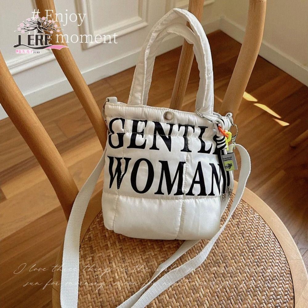 Jeremy1 Gentlewoman กระเป๋าผ้าใบ, Thai Mini Messenger Bag, Casual Small Crossbody Bag Quilting Lette