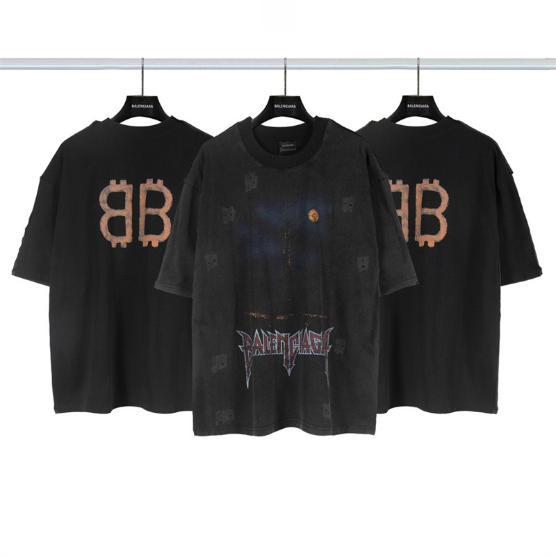 แฟชั่น 8เลน51กา ผู้ชายและผู้หญิงผ้าฝ้ายกีฬาเสื้อยืดยืนหอตั้งตรงเสื้อลําลองแขนสั้น