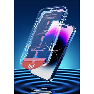 ทำความสะอาดฝุ่นโดยอัตโนมัติ ฟิล์มกระจก iphone สำหรับ11 17 16 15 14promax ติดง่าย แบบเต็มจอ HD 13 12 15 8 7plus XR XSMAX