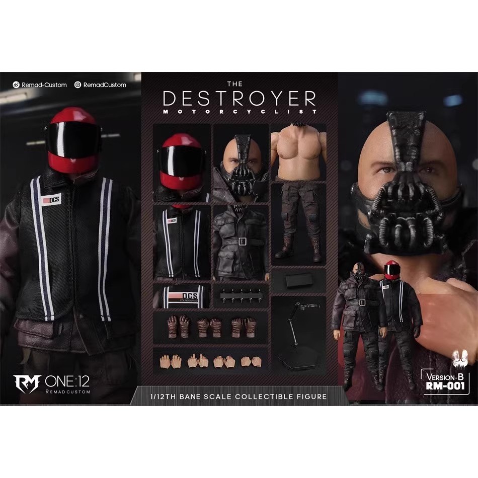 Remad Custom RM-001 1/12 Destroyer Bat Killer 6 นิ้ว Action Figure