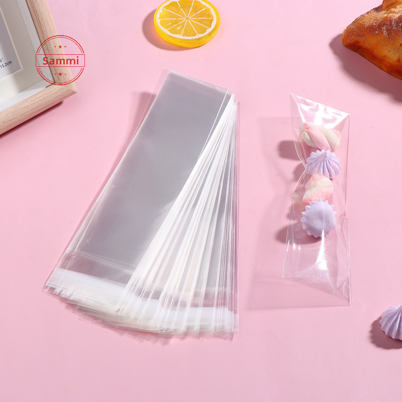 Sammi 100 ชิ้น Clear Self Sealing ยาว Candy Treat กระเป๋า 5x20 ซม. Pretzel Rod กระเป๋า Resealable สําหรับบรรจุภัณฑ์ Candy ของขวัญโปรดปราน TH