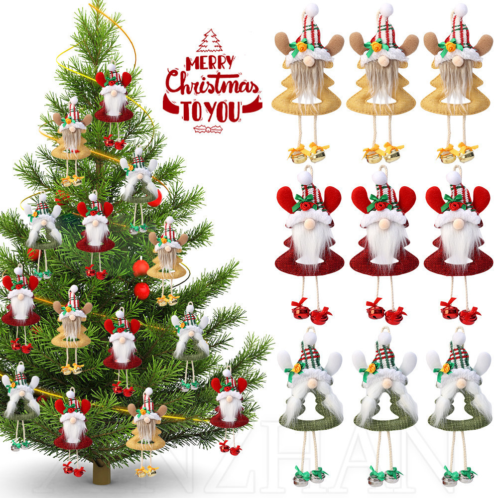 Faceless Santa Bell จี้ตุ๊กตา-หลายสไตล์ Santa Claus Snowman Elk ตุ๊กตาตุ๊กตา - น่ารัก, การ์ตูน - สําหรับ Xmas Tree แขวนตกแต่ง - คริสต์มาสอุปกรณ์ตกแต่งบ้าน