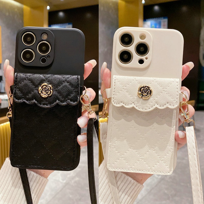 เคส Samsung A55 A35 A25 A16 A15 A14 A13 A12 M12 A11 A06 A05 A05S A04 A04S A03 A03S A02 A02S A73 A71 A70 A54 A53 A52 A52S A51 A50 A50S A34 A33 A32 A31 A30 A30S A24 A23 A22 A21S A20 A20S A10S A7 2018 4G 5G Protect Camera Camellia Crossbody Strap Soft Case