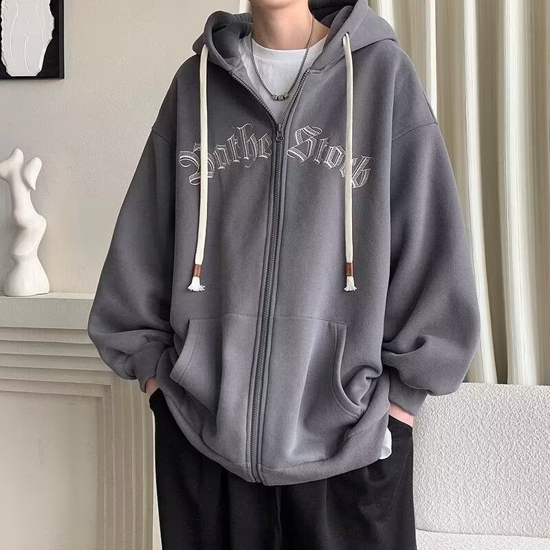 เสื้อสเวตเตอร์ถัก High Street ซิปลําลองหนัก