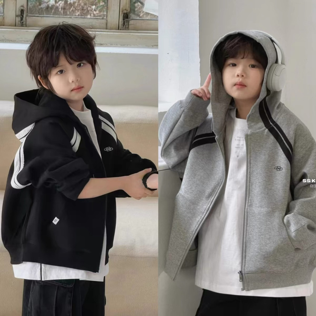 เสื้อโค้ทเด็กผู้ชายหล่อซิปเด็กใหม่