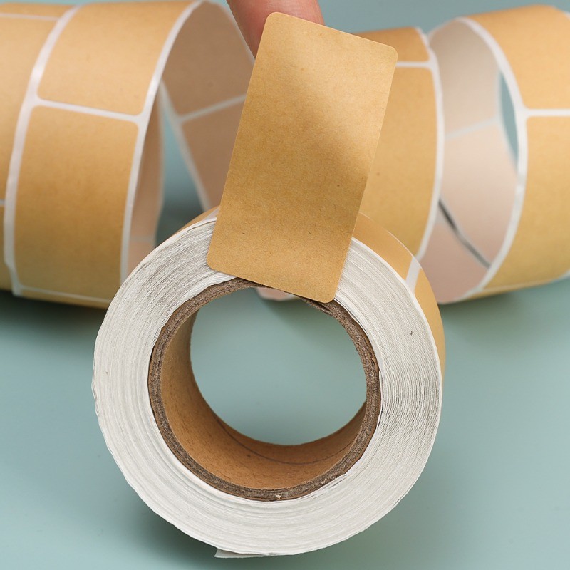 800ชิ้น/ม้วนทนทานกระดาษคราฟท์ฉลากสติกเกอร์สําหรับกล่องของขวัญบรรจุ-ว่างเปล่าที่เขียนด้วยลายมือชื่อฉลาก-การจัดเก็บอาหารสามารถหมวดหมู่แท็ก - รูปที่ 6