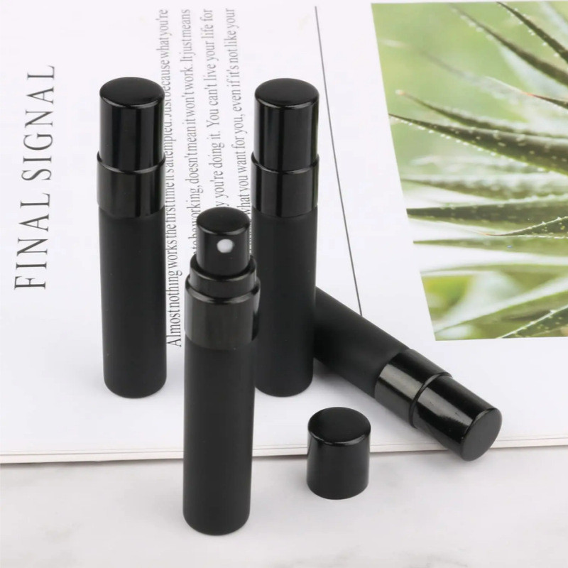 High-grade Blak ขวดสเปรย์แก้ว 5ml 10ml น้ําหอม Atomizer รีฟิล Travel Fine Mist ขวดสเปรย์ Liquid น้ํา
