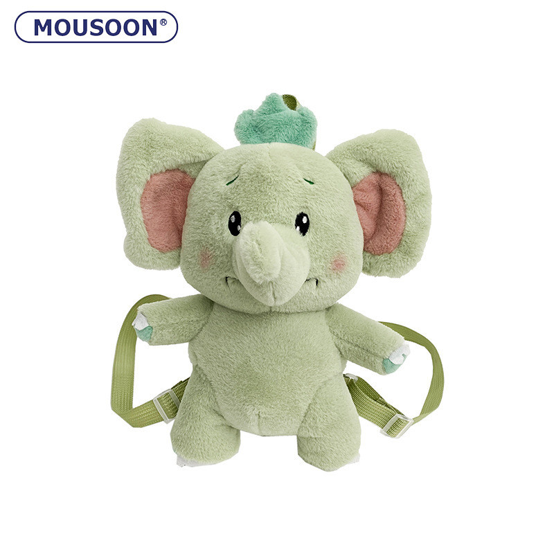 Mousoon กระเป๋าเป้สะพายหลังการ์ตูนน่ารักตุ๊กตาช้างตุ๊กตา Ins กระเป๋าเป้สะพายหลังทุกคู่สไตล์ญี่ปุ่น