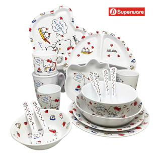 คิตตี้ ฟรีบ็อกซ์ จานชามเมลามีน ลายการ์ตูน ศรีไทยซุปเปอร์แวร์ Superware Sanrio Kitty [ขายเป็นชิ้น/เลือกรหัสสินค้า]