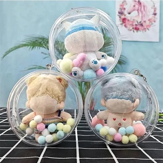 10เซนติเมตรตุ๊กตา หลากสี ตุ๊กตาข้นถุงเก็บ,การ์ตูนตุ๊กตาป้องกันกระเป๋าใสข้นใสกระเป๋ากลางแจ้งตุ๊กตาแสดงกระเป๋าทําเองพวงกุญ