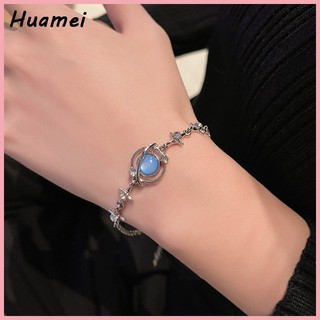 Sweet Cool Love Haoshi gelang S925 perak aksesori Fashion Planet batu bulan