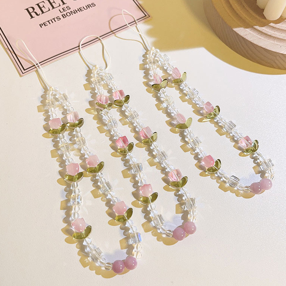 COD สายโซ่คล้องโทรศัพท์มือถือ อะคริลิค ประดับคริสตัล ลายการ์ตูนหมี สตรอเบอร์รี่น่ารัก สีสันสดใส แฟชั่นสําหรับผู้หญิง