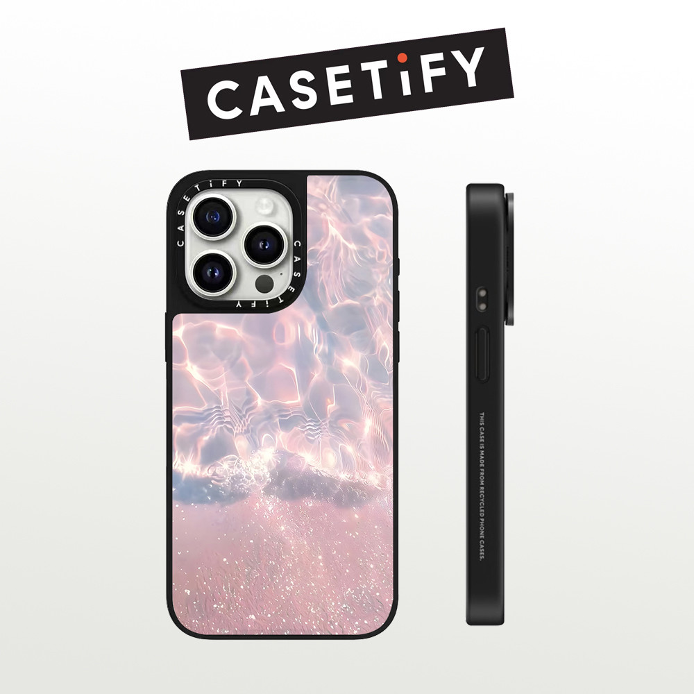 Drop proof CASETIFY เคสโทรศัพท์สําหรับ iPhone 16promax 16pro 16 plus 15Pro 15promax 14promax 13 13promax พิมพ์ด้านข้างเคสแข็ง Pink lake 12 เคส iPhone 11 เคสคุณภาพสูงแกะสลัก