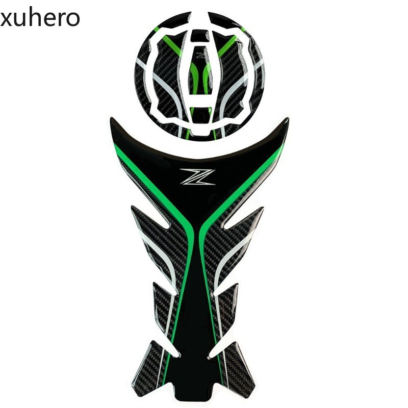 Kawasaki Z โลโก้รถจักรยานยนต์ถังน้ํามันเชื้อเพลิง Pad คาร์บอนไฟเบอร์สติกเกอร์รูปลอกสําหรับ Kawasaki 