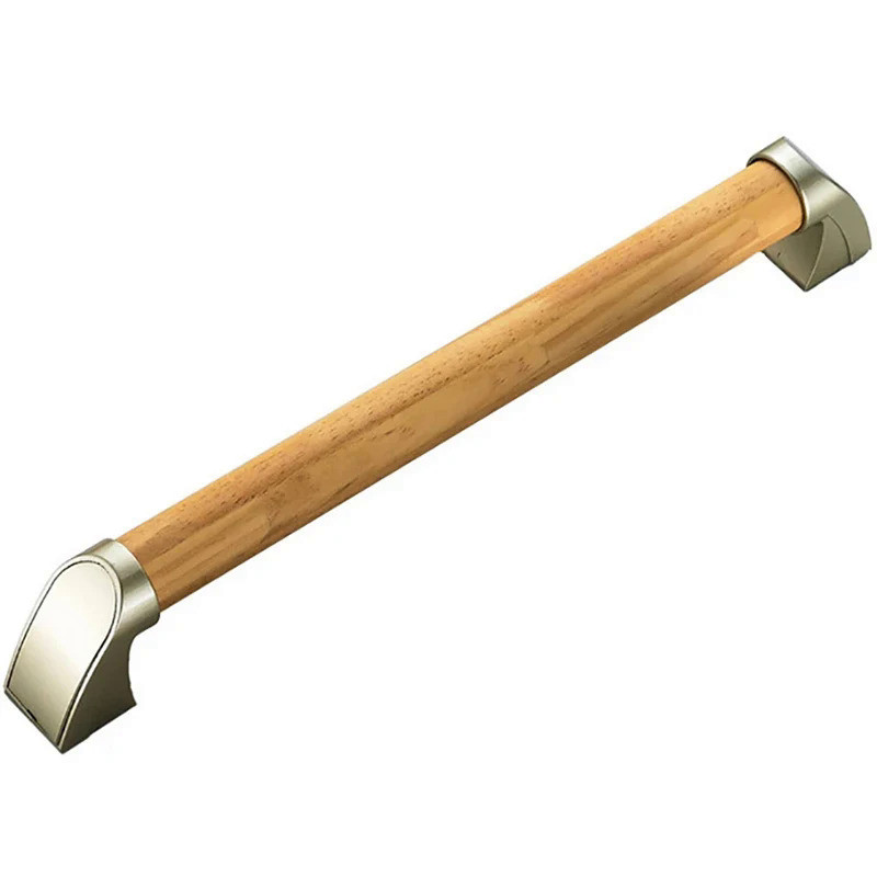 Anti Slip Shower Grab Bar Handle, 34cm, 44cm, Wood Bathroom Grab Bar, Bathroom Balance Bar,Safety Ha